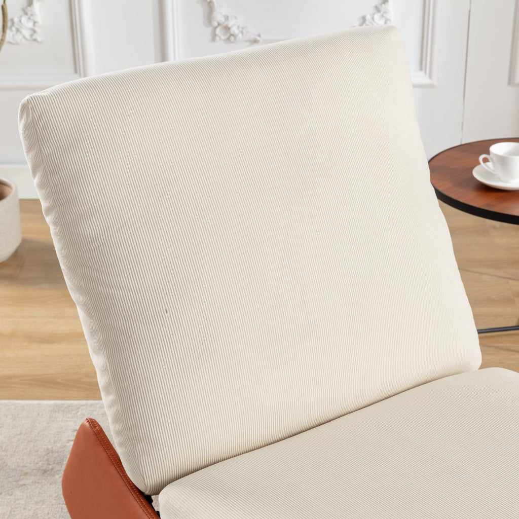 Modern Rocking Chair Recliner, Comfy Rocker Nursery Chair With Footrest, Accent Reading Chair, Uphol