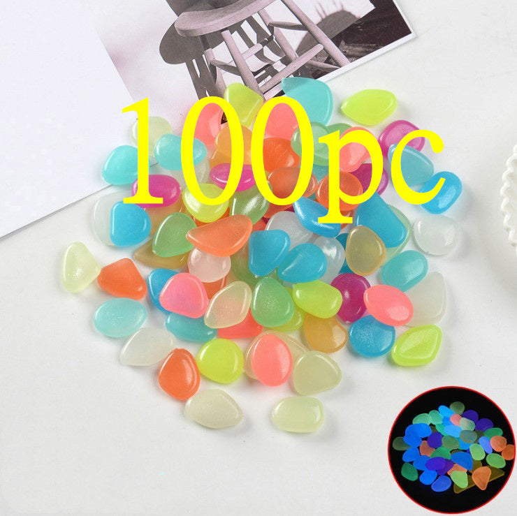 Luminous Stones Fluorescent Aquarium Pebbles Fish Tank Garden Luminous Stones