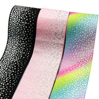 75mm Luminous Threaded Braid Hair Bow Ingredients Solid Color Rainbow Bronzing Fluorescent Ribbon