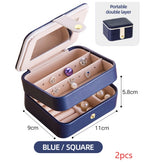Jewelry Storage Box Desktop Dustproof Earrings Earrings Necklace Storage Box Screen Folding Jewelry Organizer