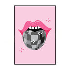 70s Y2K Mouth Poster Vintage Illustration