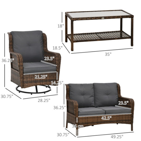 Pieces Patio Furniture Set
