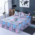 Bed Skirt Pillowcase 3 Woolly Bedsheet Bedding Set Bedspread