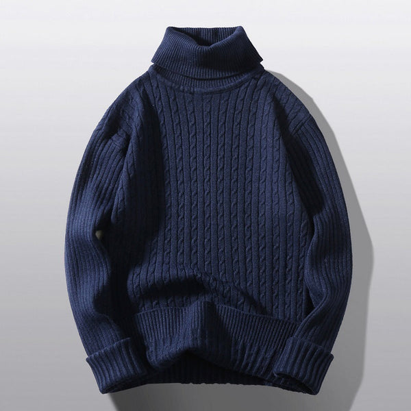 Men's Turtleneck Twist Shape Bottoming Sweater