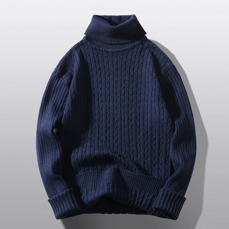 Men's Turtleneck Twist Shape Bottoming Sweater