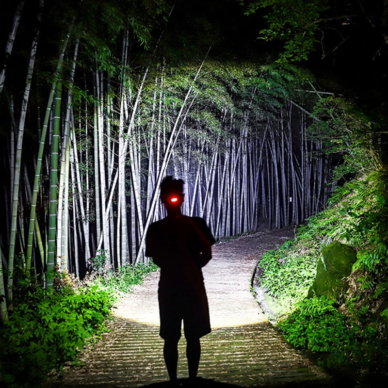 Lighting Distance Wide Angle COB LED Headlight Use 2x18650 Battery led HeadLamp USB rechargeable Lantern For Hike Outdoor