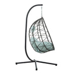 Egg Chair With Stand Indoor Outdoor Swing Chair Patio Wicker Hanging Egg Chair Hanging Basket Chair