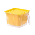 Refrigerator Double-layer Fruit And Vegetable Food Storage Container With Lid Drain And Refrigerate