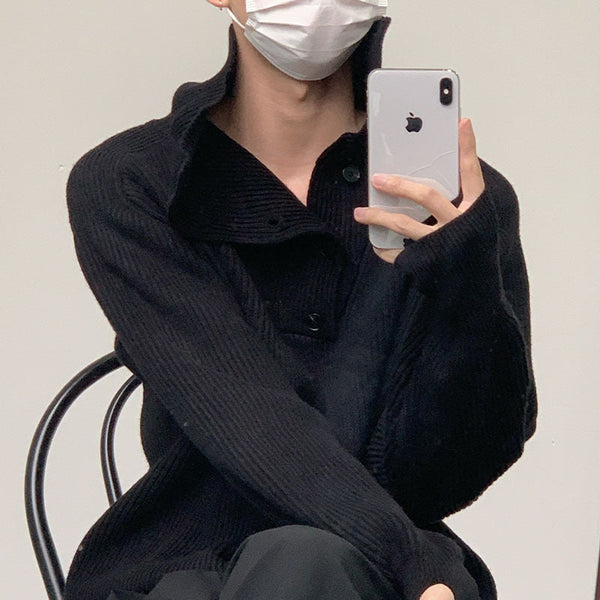 Men's Idle Style High-grade Round Neck Pullover Loose sweater