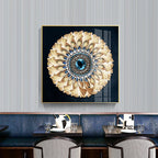 Light luxury sofa background painting living room