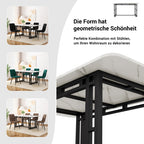 Metal Frame Rectangular Dining Table Modern Kitchen Table