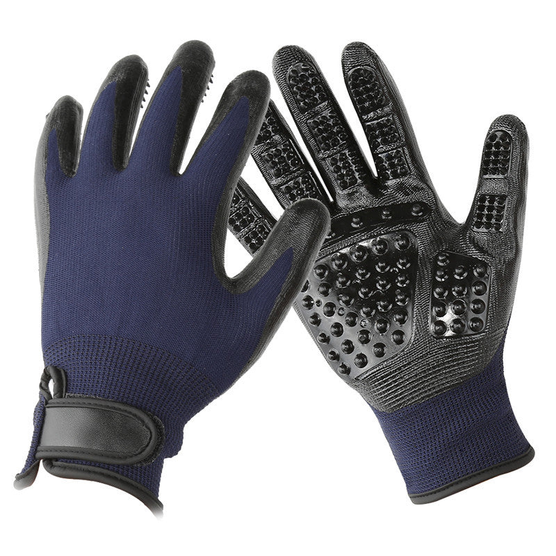 Pet Hair Grooming Glove Cats Soft Rubber Pet Hair Remover Dog Horse Cat Shedding Bathing Massage Brush