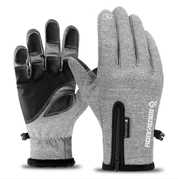 Thermal Fleece Lined Winter Water Resistant Touch Screen Non-slip Motorbike Riding Gloves