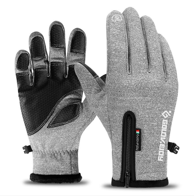 Thermal Fleece Lined Winter Water Resistant Touch Screen Non-slip Motorbike Riding Gloves