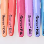 8pcs Set Crochet Hooks With Without Led Plastic Handle Knitting Needles Set 2.5 6mm Needle Sewing Kit Multicolour Sewing Tool