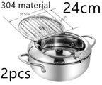 Stainless Steel Telescopic Folding Basket Frying Basket French Fries Degreasing Kitchen Tool