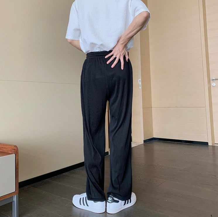 Anti-wrinkle And Iron-free Thin Breathable Elastic Summer Icy Casual Pants