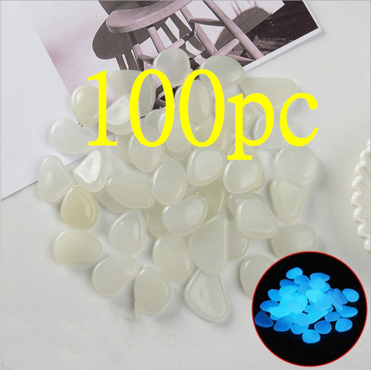 Luminous Stones Fluorescent Aquarium Pebbles Fish Tank Garden Luminous Stones