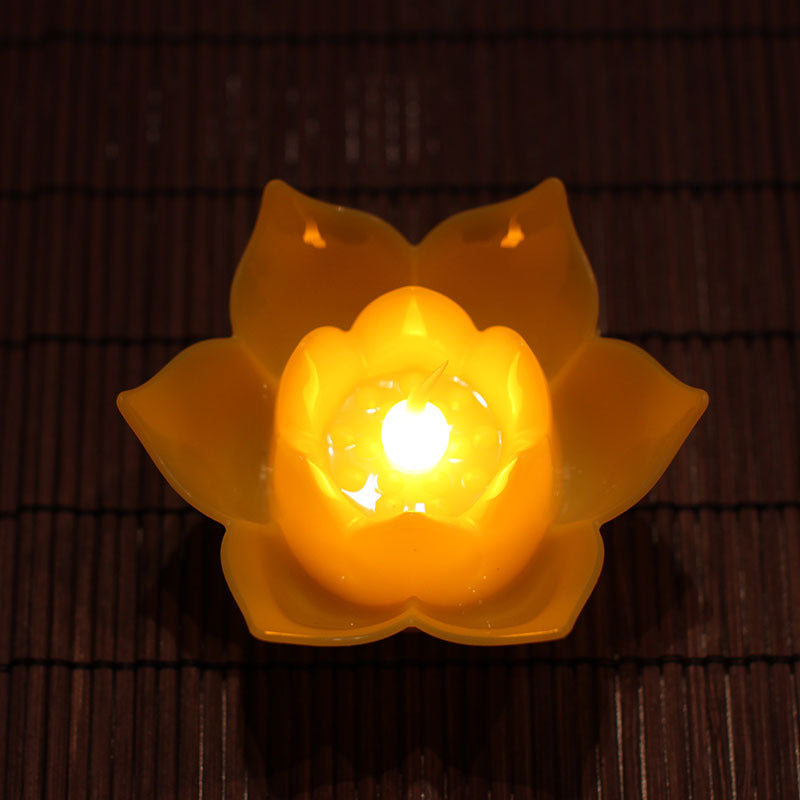Electronic Plastic Big Lotus With Battery Lamp