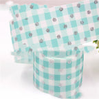 25mm Plaid Laser Silver Thermal Transfer Thread Ribbon