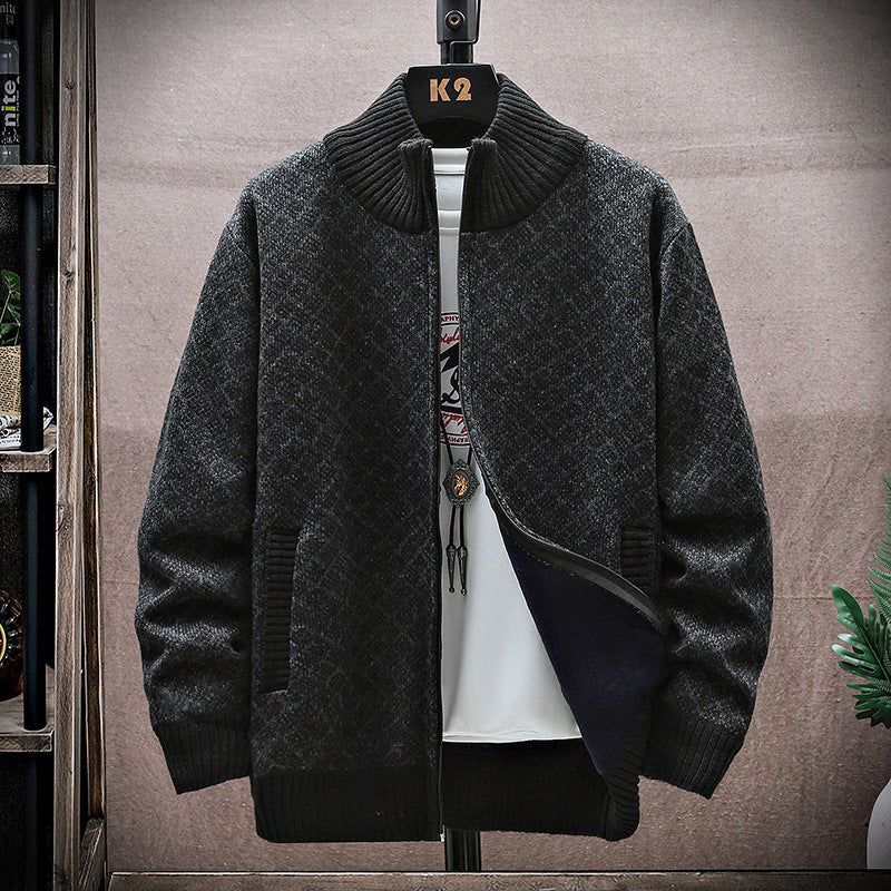 Men's Casual Zipper Sweater coat