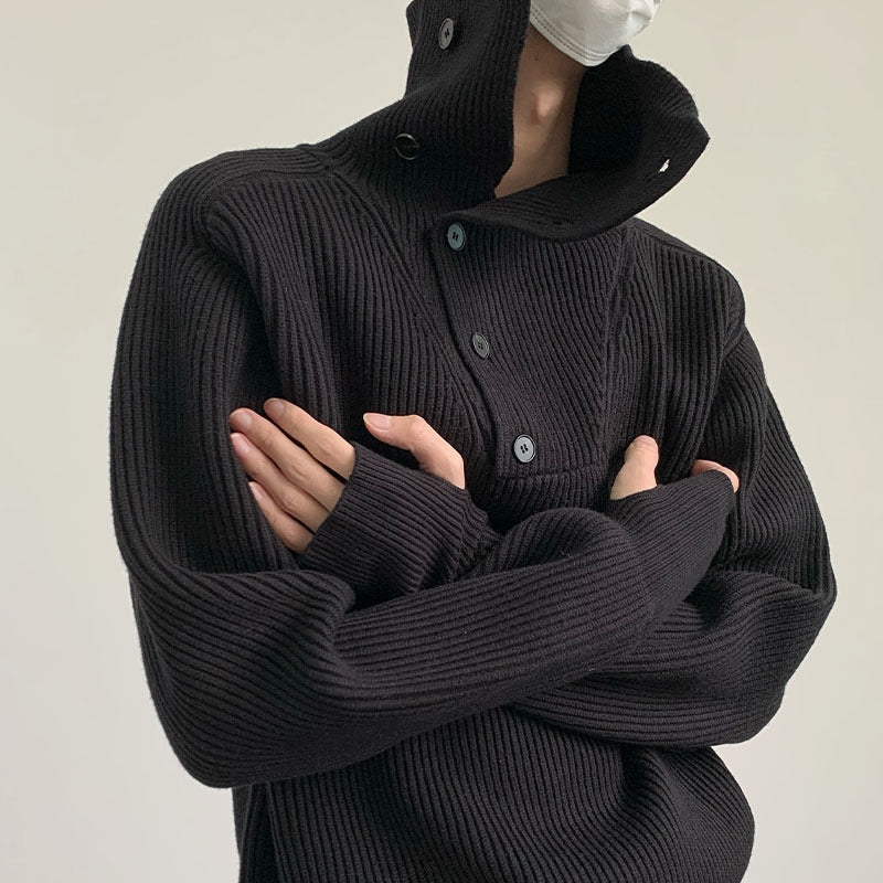 Men's Idle Style High-grade Round Neck Pullover Loose sweater