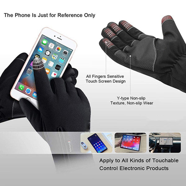 Winter Gloves Touchscreen Non-Slip Unisex Waterproof Windproof Warm Cycling Ski Sports Gloves