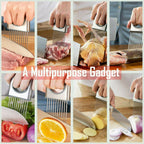 Onion Holder Slicer Vegetable Tools Tomato Cutter Stainless Steel Kitchen Gadget