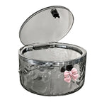 Children's Water Ripple Finishing Box Desktop Hairpin For Girls Rubber Band Transparent Storage