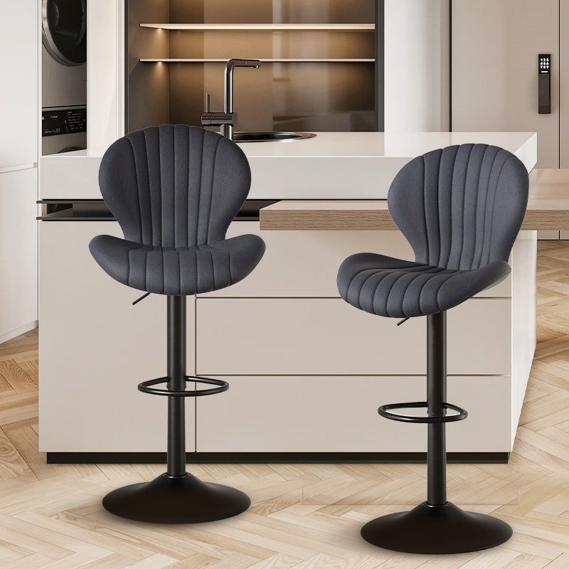 Bar Stools Set Of 2 Modern Swivel Bar Chairs, Barstools Counter Height With High Backrest, Easy 3-5 Minute Assembly