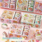 Cute Tape Sticker Gift Box Cartoon Stickers Suit Children's Film Sticker