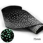 75mm Luminous Threaded Braid Hair Bow Ingredients Solid Color Rainbow Bronzing Fluorescent Ribbon