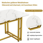 Metal Frame Rectangular Dining Table Modern Kitchen Table