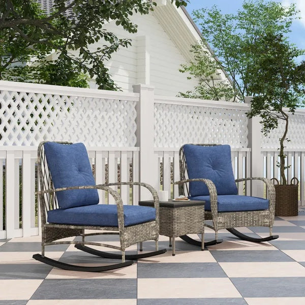 Rattan Chaise Lounge Chair, Wicker Patio Furniture Set