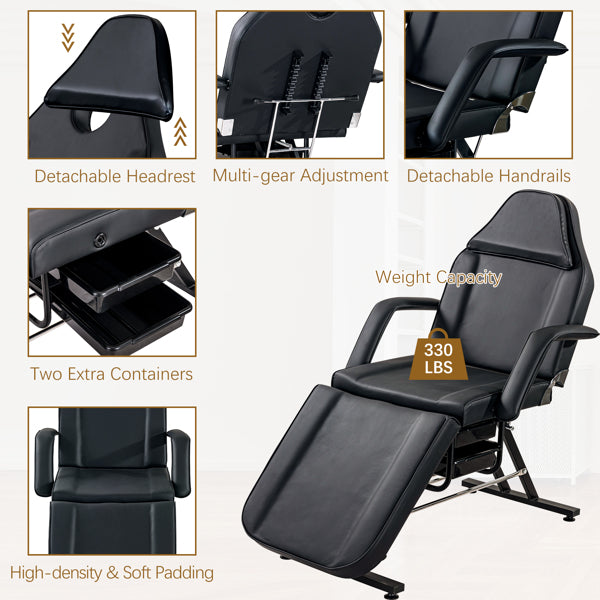 Massage Salon Tattoo Chair, Adjustable Beauty Barber Spa Beauty Equipment