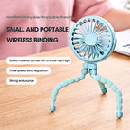 Multi Functional Children's Stroller Mini Fan Portable USB Charging Small Fan Octopus