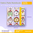 Fabric Watercolor Notebook Art Student Painting Square Portable