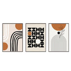 Modern Minimalist Living Room Morandi Abstract Sofa Background Wall Three-piece Painting