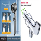 The Third Gear Adjustable Strong Supercharged Shower Head Household Bath Shower Hose Shower Head