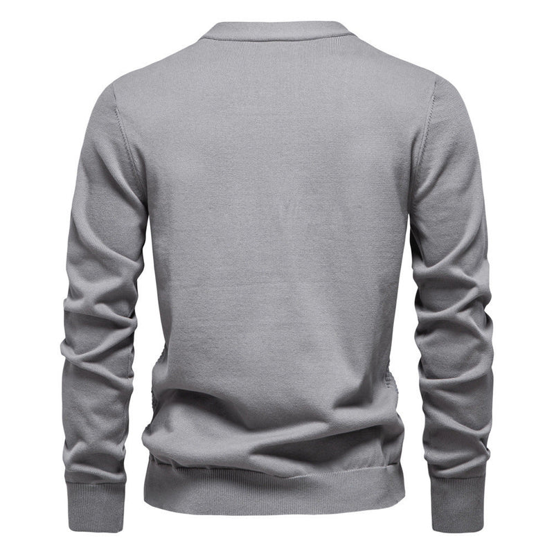 Men's V-neck European And American Coat Cardigan Slim Fit Sweater