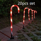 Solar Powered Cane String Lights Christmas Home Decor