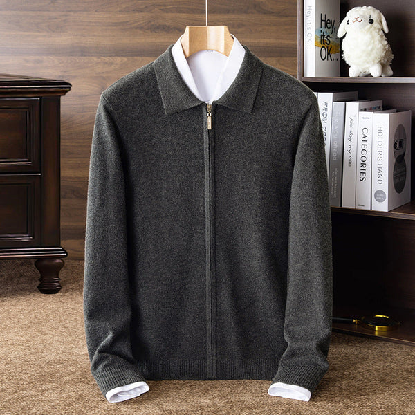 Fully Open Long-sleeve Zipper Thickening Cardigan Youth Coat