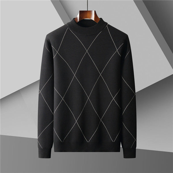 Round Neck Loose Leisure Warm Long Sleeve Men's Sweater