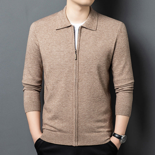 Fully Open Long-sleeve Zipper Thickening Cardigan Youth Coat