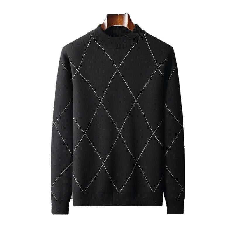 Round Neck Loose Leisure Warm Long Sleeve Men's Sweater