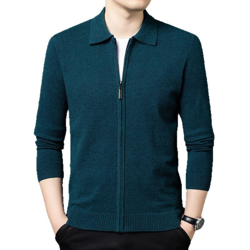 Fully Open Long-sleeve Zipper Thickening Cardigan Youth Coat