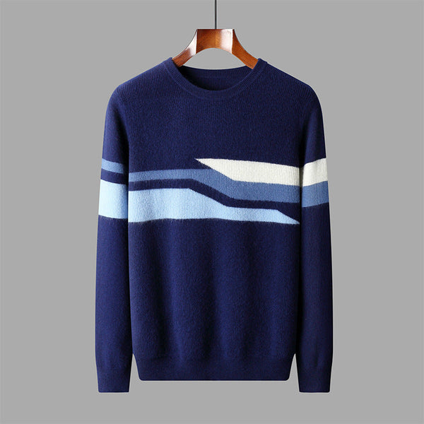 Round Neck Woolen Sweater Men
