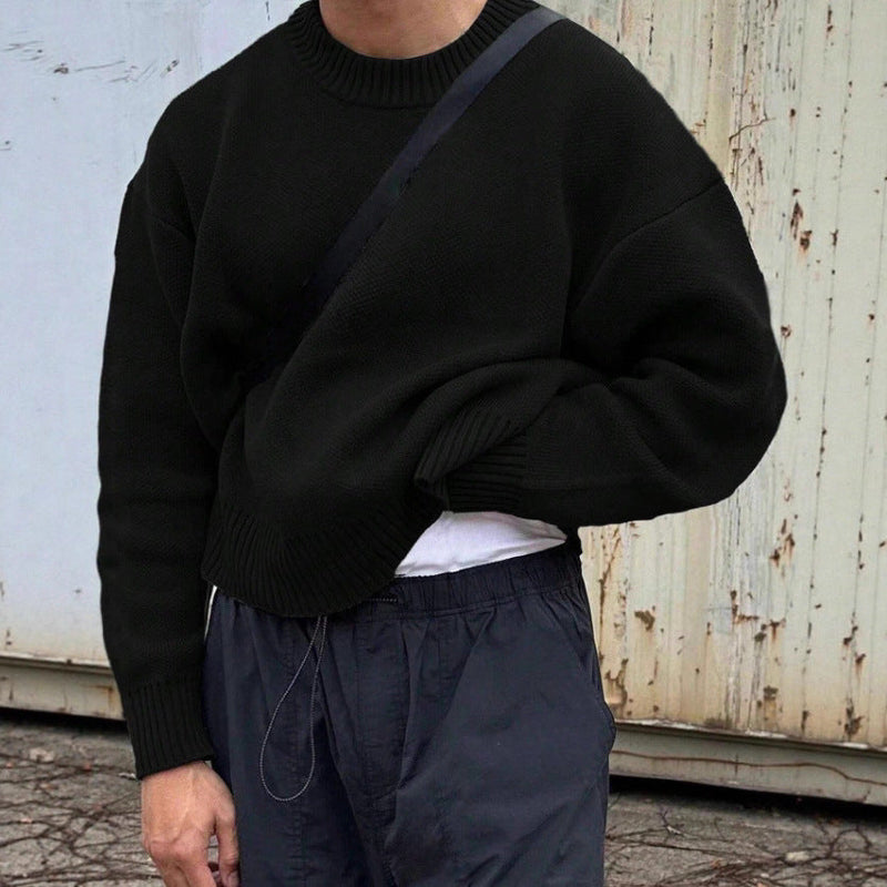 Solid Color Pullover Knitwear Sweater