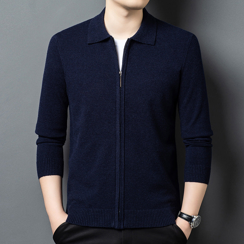 Fully Open Long-sleeve Zipper Thickening Cardigan Youth Coat