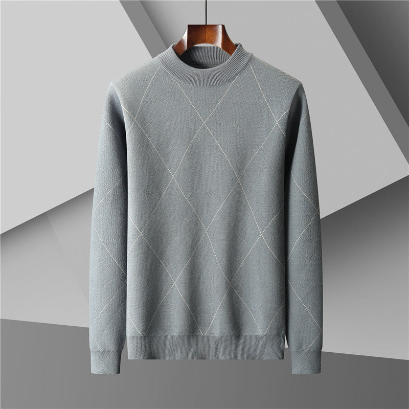 Round Neck Loose Leisure Warm Long Sleeve Men's Sweater